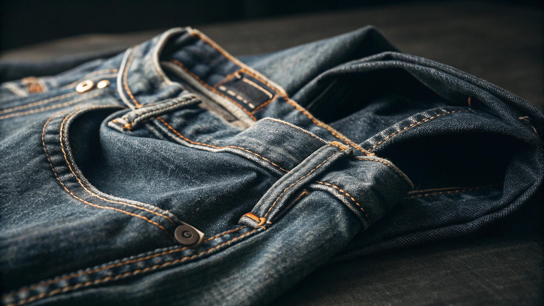 Radian Jeans detail shot showing reinforced pocket structure